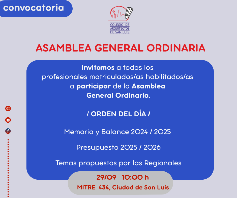 Convocatoria a Asamblea General Ordinaria