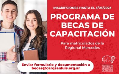 Programa de Becas de Capacitación para matriculados de la Regional Mercedes