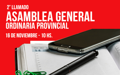 2° Llamado a Asamblea General Ordinaria Provincial